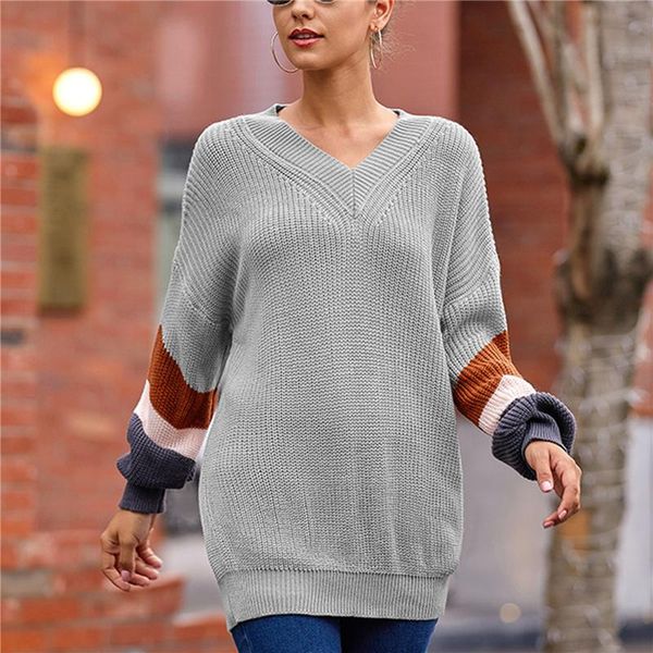 women's sweaters winter casual sweater autumn knitted women fashion patchwork lantern sleeve v neck ladies pullover, White;black
women's sweaters winter casual sweater autumn knitted women fashion patchwork lantern sleeve v neck ladies pullover, White;black