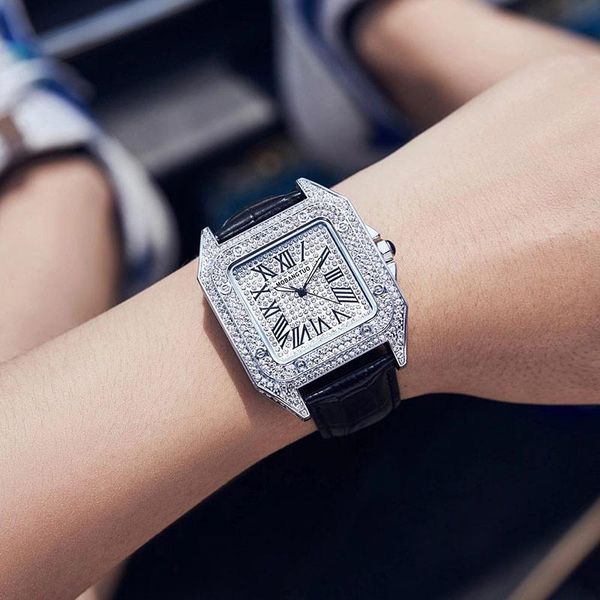 silver watch women quartz waterproof fully diamond ladies square couple watches with rhinestone wristwatches, Slivery;brown
silver watch women quartz waterproof fully diamond ladies square couple watches with rhinestone wristwatches, Slivery;brown