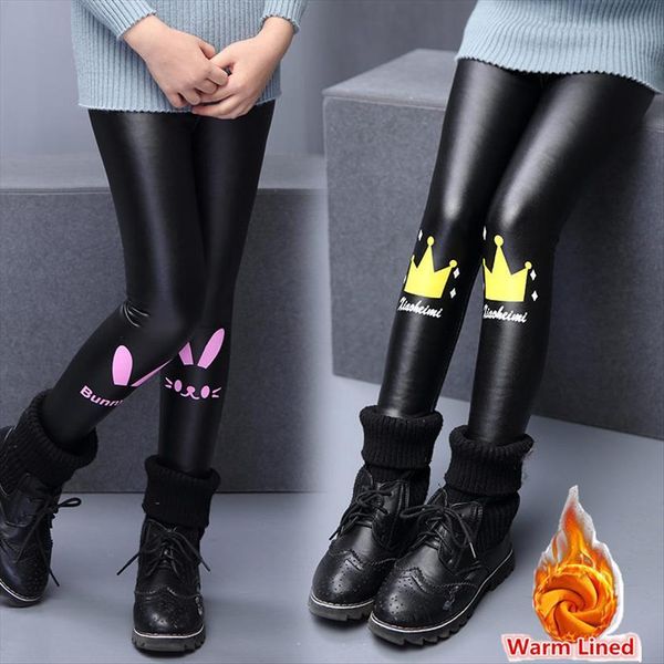 kids autumn winter velvet faux leather leggings for girls cartoon printed slim child pants, Blue
kids autumn winter velvet faux leather leggings for girls cartoon printed slim child pants, Blue