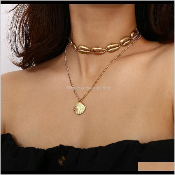 pendant & pendants metal sier gold shell choker necklace mtilayer necklaces women fashion jewelry ship-p drop delivery 2021 1dgo8, Silver
pendant & pendants metal sier gold shell choker necklace mtilayer necklaces women fashion jewelry ship-p drop delivery 2021 1dgo8, Silver