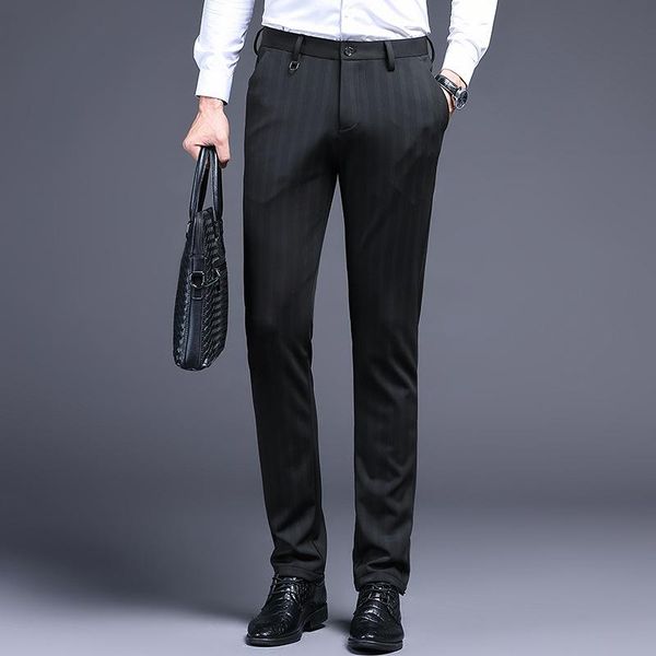 men's pants business casual autumn and winter 2021 vertical bar personality fashion korean version simple, Black
men's pants business casual autumn and winter 2021 vertical bar personality fashion korean version simple, Black