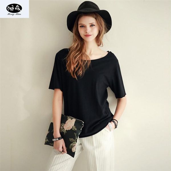 hongmiao women's t-shirt 2021 solid color short sleeve round neck pullover casual fashion loose running jerseys, Black;blue
hongmiao women's t-shirt 2021 solid color short sleeve round neck pullover casual fashion loose running jerseys, Black;blue
