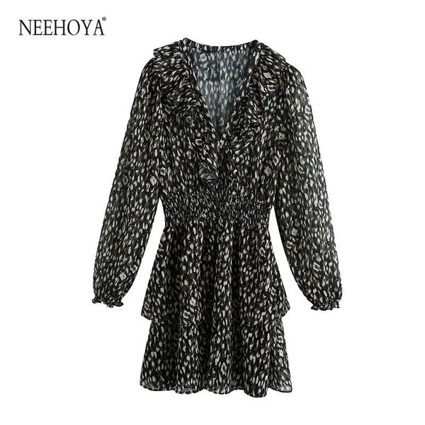 casual dresses neehoya women 2021 chic fashion semi-sheer animal print ruffle mini dress vintage with lining elastic waist female, Black;gray
casual dresses neehoya women 2021 chic fashion semi-sheer animal print ruffle mini dress vintage with lining elastic waist female, Black;gray