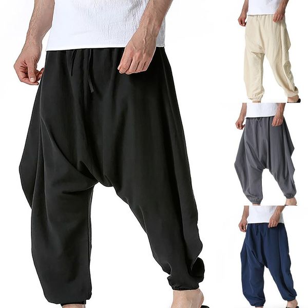 men's pants mens harem wide leg cross-pants cotton joggers casual streetwear baggy trousers men drop crotch plus size 5xl 2021, Black
men's pants mens harem wide leg cross-pants cotton joggers casual streetwear baggy trousers men drop crotch plus size 5xl 2021, Black