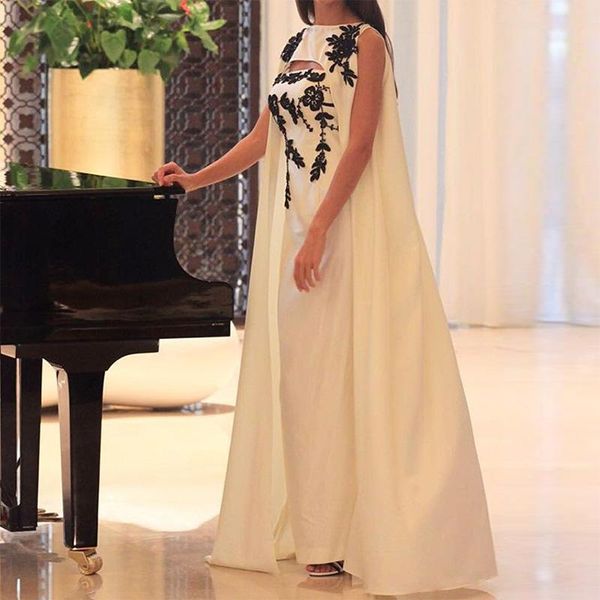 party dresses ivory turkish evening gowns moroccan kaftan dubai 2021 long formal dress black applique arabic women prom with jacket, White;black
party dresses ivory turkish evening gowns moroccan kaftan dubai 2021 long formal dress black applique arabic women prom with jacket, White;black