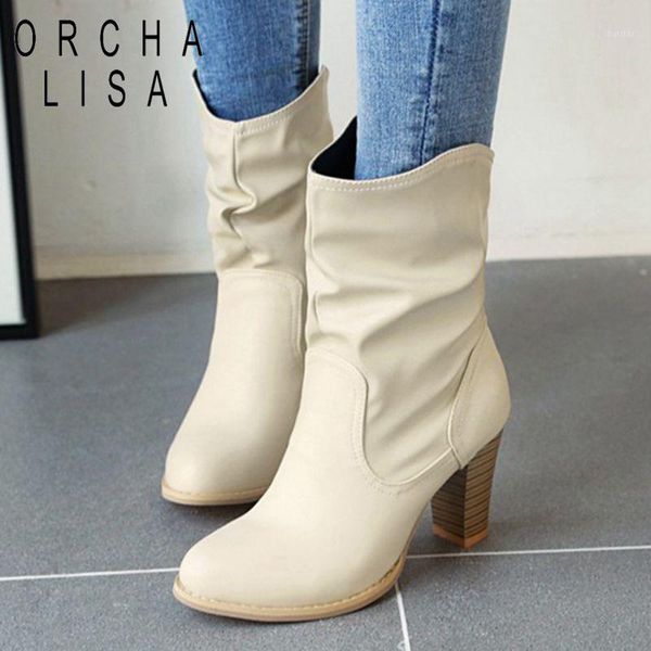 boots orcha lisa women ankle round toe 8cm square heels pleated slip-on classic stylish big size 3-48 office casual black c21761
boots orcha lisa women ankle round toe 8cm square heels pleated slip-on classic stylish big size 3-48 office casual black c21761