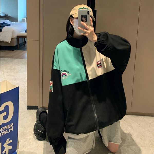 women's jackets autumn couple thin loose large size printed baseball uniform jacket female college stylewomen cardigan korean version, Black;brown
women's jackets autumn couple thin loose large size printed baseball uniform jacket female college stylewomen cardigan korean version, Black;brown