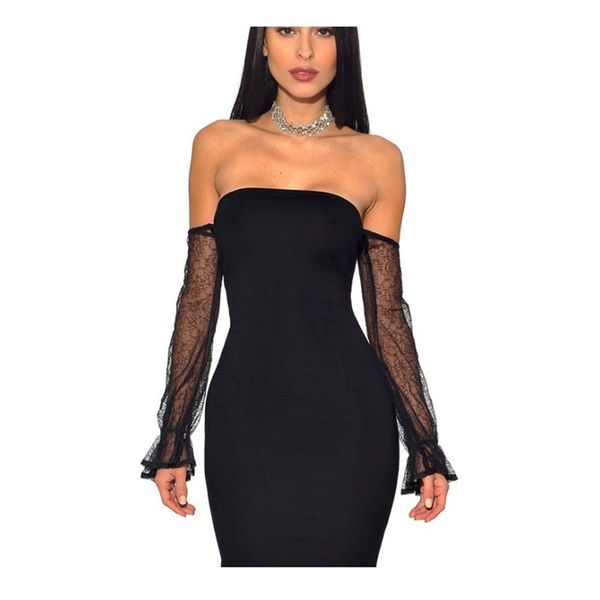women dresses summer bandage black long sleeve slash party club elegant bodycon 210515, Black;gray
women dresses summer bandage black long sleeve slash party club elegant bodycon 210515, Black;gray