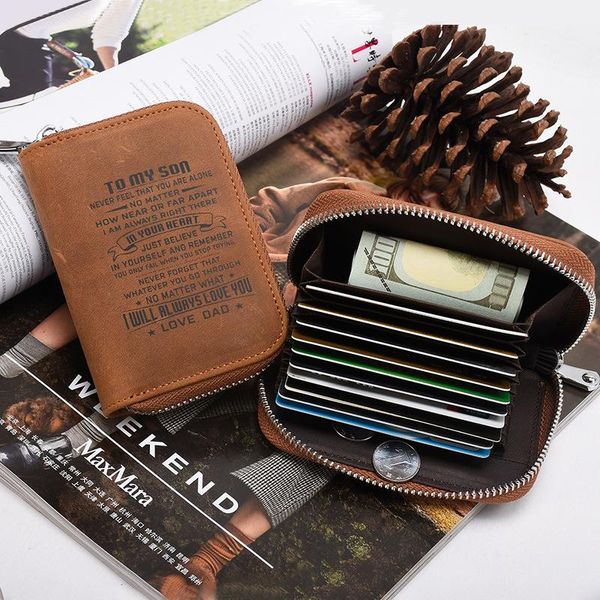 card holders business id holder genuine leather women men zipper pocket case drop gift laser, Brown;gray
card holders business id holder genuine leather women men zipper pocket case drop gift laser, Brown;gray