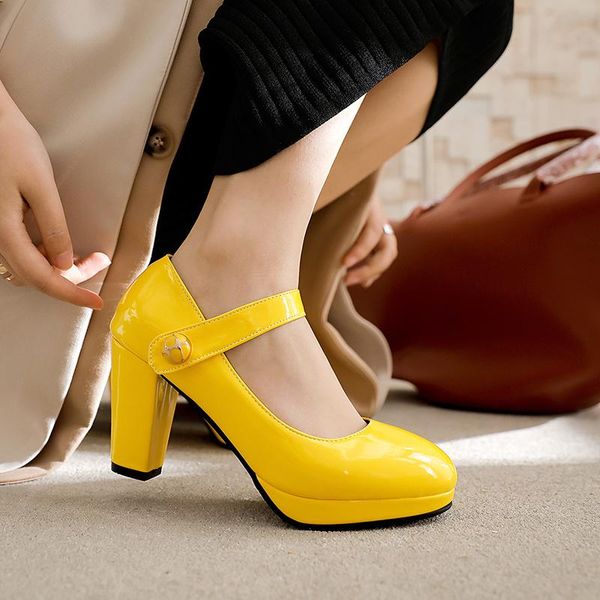dress shoes women's high heels mary janes patent red pink white heeled party wedding female pumps plus size, Black
dress shoes women's high heels mary janes patent red pink white heeled party wedding female pumps plus size, Black