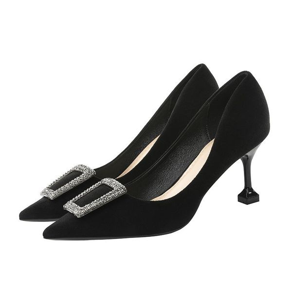 spring shoes high heels women stiletto all-match pointed rhinestone single dress, Black
spring shoes high heels women stiletto all-match pointed rhinestone single dress, Black