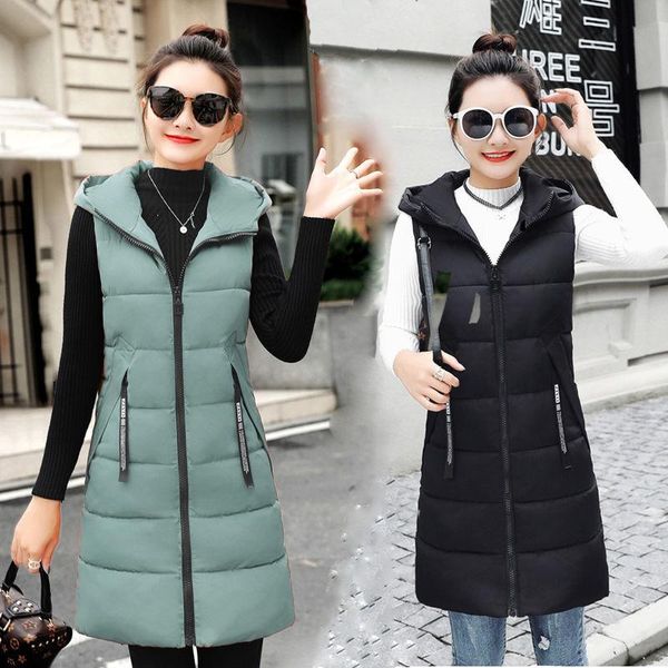 women's vests 2021 autumn winter vest loose mid-length waistcoat large size sleeveless jacket colete feminino 2376, Black;white
women's vests 2021 autumn winter vest loose mid-length waistcoat large size sleeveless jacket colete feminino 2376, Black;white