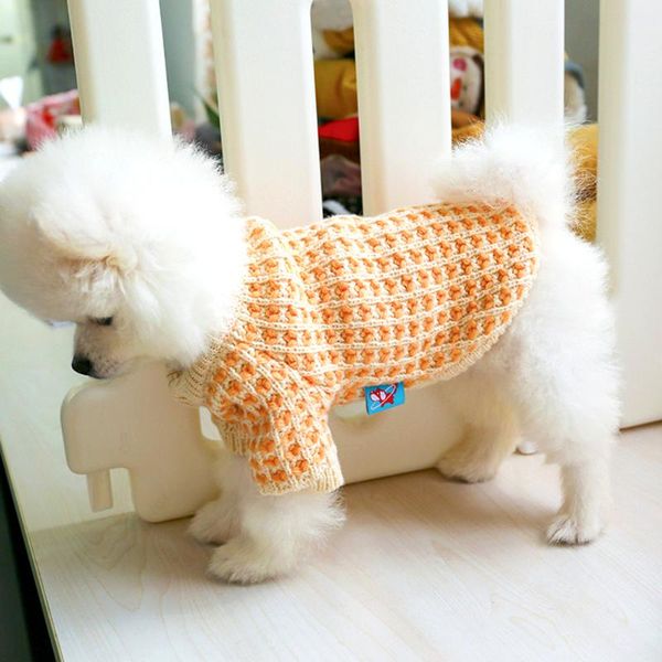 dog apparel pet cat orange color wafer sweater autumn winter warm knitted clothes puppy costume
dog apparel pet cat orange color wafer sweater autumn winter warm knitted clothes puppy costume