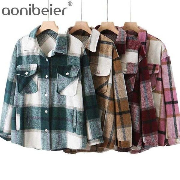 thick plaid blouse office lady loose shirts turn down collar long sleeve button women outwear checked casual 210604, Black
thick plaid blouse office lady loose shirts turn down collar long sleeve button women outwear checked casual 210604, Black