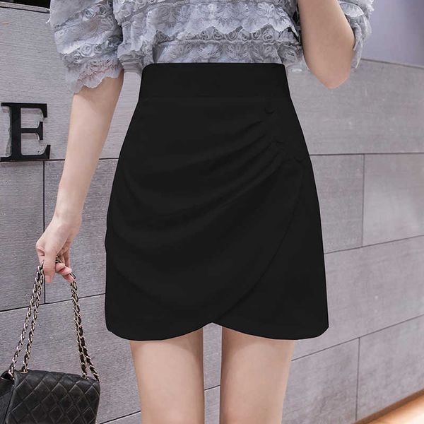 skirt a-line women's 2021 spring and summer high waist short with hip covered thin, Black
skirt a-line women's 2021 spring and summer high waist short with hip covered thin, Black