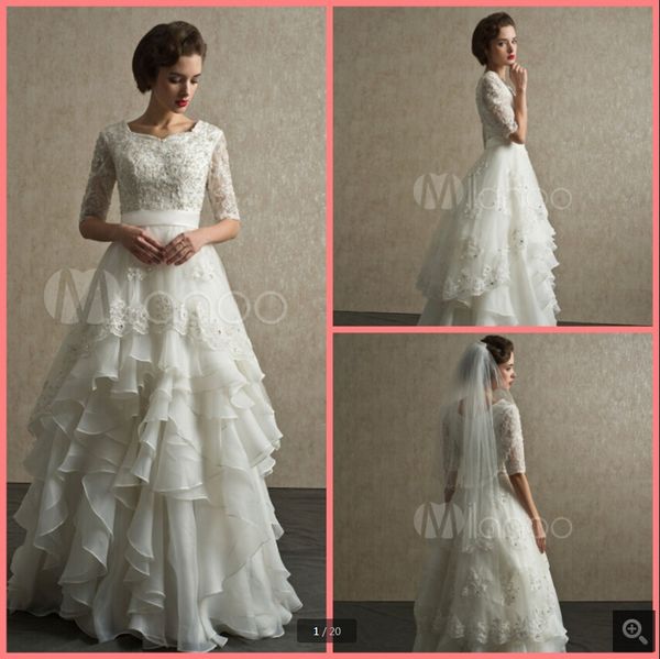 robe de mariage white organza a line modest wedding dresses ruffled with half sleeve beaded lace appliques vintage bride dress corset long
robe de mariage white organza a line modest wedding dresses ruffled with half sleeve beaded lace appliques vintage bride dress corset long