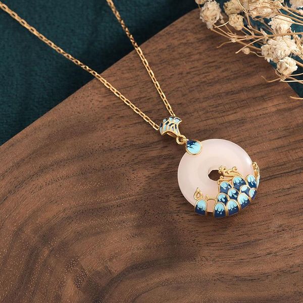 chains gold plated jade pendant necklace for women gilrs elegant stylish christmas birthday jewelry gift ea, Silver
chains gold plated jade pendant necklace for women gilrs elegant stylish christmas birthday jewelry gift ea, Silver
