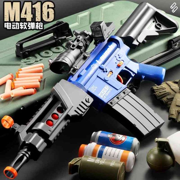 children's soft bullet m416 assault electric continuous firing hand self-contained boy's gun toy simulation chicken eating equipme
children's soft bullet m416 assault electric continuous firing hand self-contained boy's gun toy simulation chicken eating equipme
