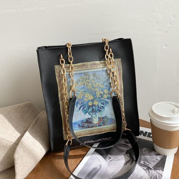 evening bags fashion painting chains tote for women shoulder bag designer flower printing handbag female large capacity purses clutch
evening bags fashion painting chains tote for women shoulder bag designer flower printing handbag female large capacity purses clutch