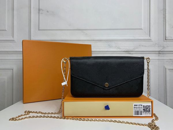 luxury designer shoulder bag 3-piece leather fashion bags ladies embossed handbag (with two detachable inner pockets and a golden chain stra
luxury designer shoulder bag 3-piece leather fashion bags ladies embossed handbag (with two detachable inner pockets and a golden chain stra