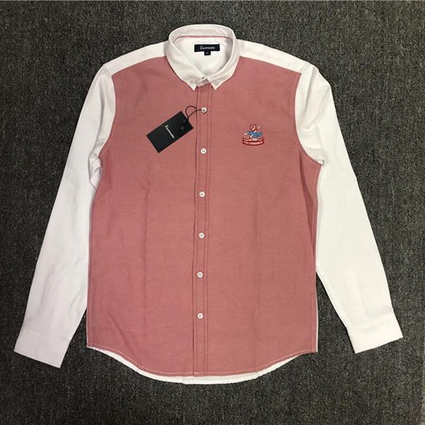 men's casual shirts high-quality spring and autumn oxford phaco embroidery color matching 100% cotton thick shirt men's long-sleeve, White;black
men's casual shirts high-quality spring and autumn oxford phaco embroidery color matching 100% cotton thick shirt men's long-sleeve, White;black