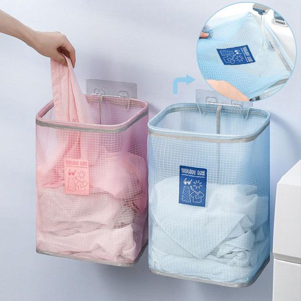 laundry bags wall-mounted mesh basket foldable large toy storage baskets blue pink bathroom clothes organizer household items
laundry bags wall-mounted mesh basket foldable large toy storage baskets blue pink bathroom clothes organizer household items