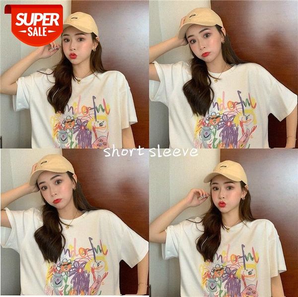 new korean version of loose and lazy letter printing in the long short sleeve t-shirt female student #nk4h, White
new korean version of loose and lazy letter printing in the long short sleeve t-shirt female student #nk4h, White