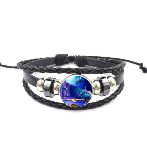 charm bracelets colorful fish coral for girls gift fashion jewelry classic glass cabochon black leather bracelet bangle s, Golden;silver
charm bracelets colorful fish coral for girls gift fashion jewelry classic glass cabochon black leather bracelet bangle s, Golden;silver
