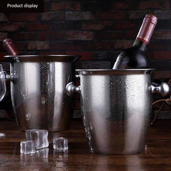 stainless steel trumpet champagne bucket thick ice european grape wine barrel el bar dedicated 2l / 5l buckets and coolers
stainless steel trumpet champagne bucket thick ice european grape wine barrel el bar dedicated 2l / 5l buckets and coolers