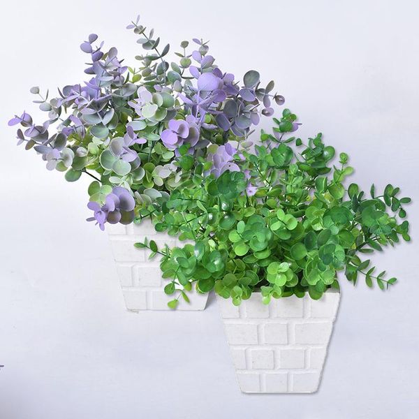 decorative flowers & wreaths simulated eucalyptus 7-fork small potted ornament artificial flower plant wall materials fake green home decora
decorative flowers & wreaths simulated eucalyptus 7-fork small potted ornament artificial flower plant wall materials fake green home decora
