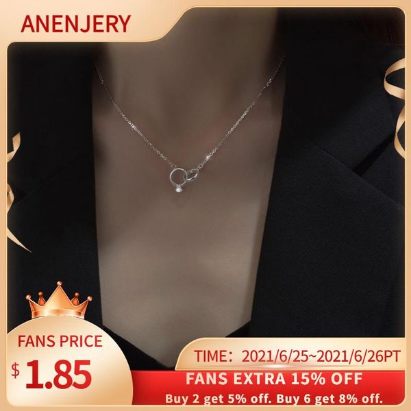chains anenjery 925 sterling silver double circle necklace for women simple clavicle chain wedding
chains anenjery 925 sterling silver double circle necklace for women simple clavicle chain wedding