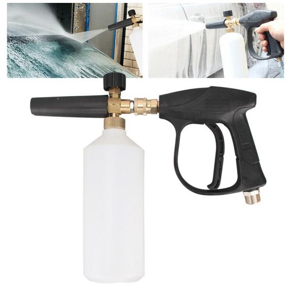water gun & snow foam lance cannon soap bottle sprayer for pressure washer jet 1/4" quick release adjustable car wash spray
water gun & snow foam lance cannon soap bottle sprayer for pressure washer jet 1/4" quick release adjustable car wash spray