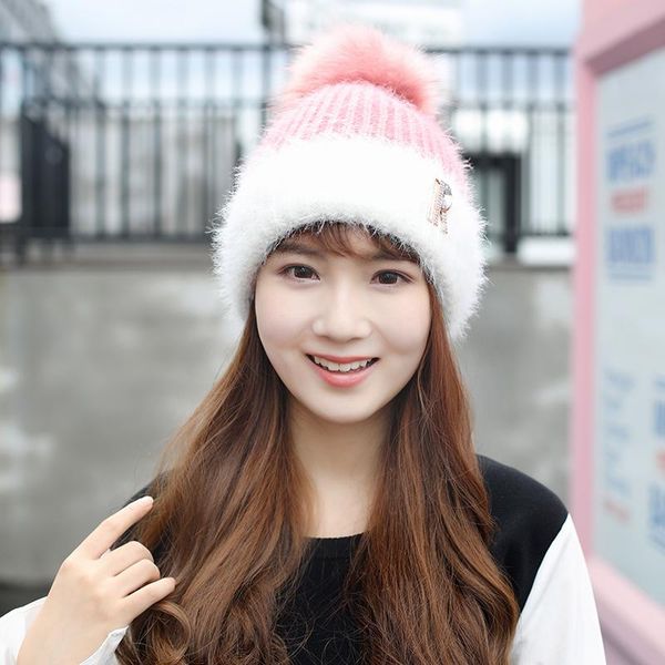 beanie/skull caps fashion warm knitted women's hat striped winter hats for women pink fur pompom wool beanies thick skullies cap faux po, Blue;gray
beanie/skull caps fashion warm knitted women's hat striped winter hats for women pink fur pompom wool beanies thick skullies cap faux po, Blue;gray