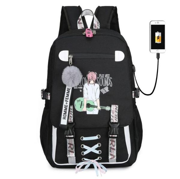cute student school bag book girl kawaii backpack women men black travel anti-theft usb charging lapbags
cute student school bag book girl kawaii backpack women men black travel anti-theft usb charging lapbags