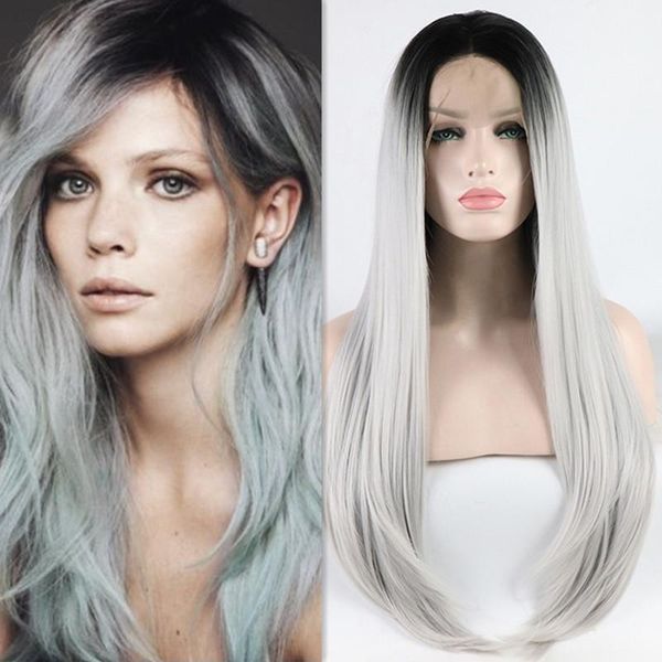 long straight ombre gray lace front wigs synthetic hair wig heat resistant natural hairline grey for black women1
long straight ombre gray lace front wigs synthetic hair wig heat resistant natural hairline grey for black women1