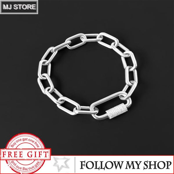 link, chain s925 sterling silver lock bracelet simple design fashion color monaco jewelry for women gifts, Black
link, chain s925 sterling silver lock bracelet simple design fashion color monaco jewelry for women gifts, Black