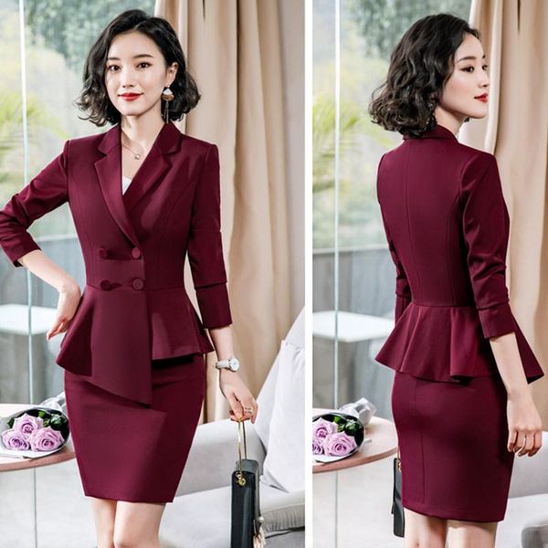 two piece dress spring professional clothes for colorful blazer jacket women and pants set ruffles suit work suits, White
two piece dress spring professional clothes for colorful blazer jacket women and pants set ruffles suit work suits, White
