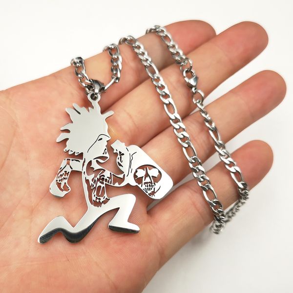 icp faygo hatchetman pendant necklace clown posse twiztid abk juggalo hell faces stainless steel figaro chain 18--32inch active, Silver
icp faygo hatchetman pendant necklace clown posse twiztid abk juggalo hell faces stainless steel figaro chain 18--32inch active, Silver