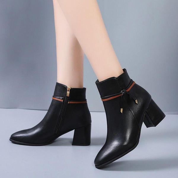 boots women ankle pu leather square heels ladies short zippers platform women's shoes female slip on 2021, Black
boots women ankle pu leather square heels ladies short zippers platform women's shoes female slip on 2021, Black