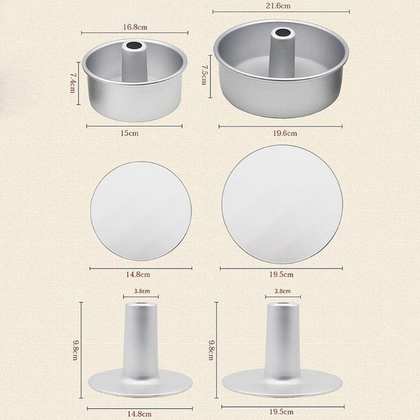 baking moulds 6inch 8inch aluminum alloy round chiffon cake pan removable bottom hollow chimney mold diy tools
baking moulds 6inch 8inch aluminum alloy round chiffon cake pan removable bottom hollow chimney mold diy tools