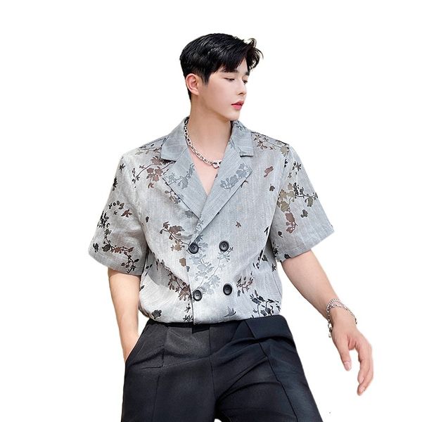 men's casual shirts summer double breasted loose thin light vintage short sleeve flower korean style male beach man spjt, White;black
men's casual shirts summer double breasted loose thin light vintage short sleeve flower korean style male beach man spjt, White;black
