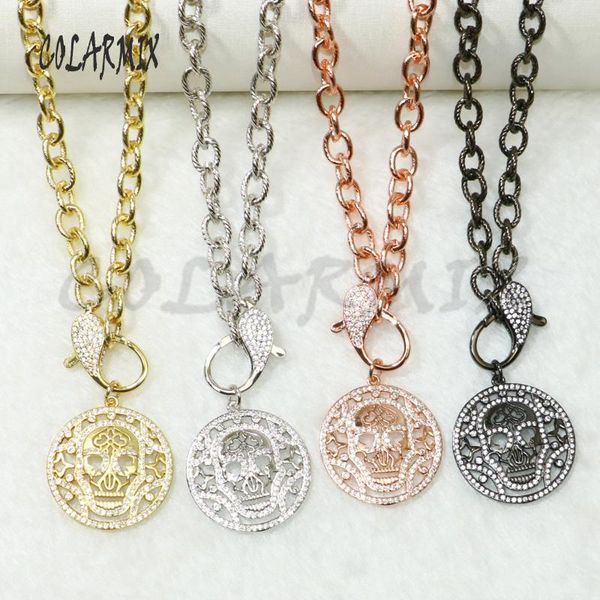 strands round skull pendants necklace big lobster clasp link jewels fashion jewelry accessories for women 50550 chains, Silver
strands round skull pendants necklace big lobster clasp link jewels fashion jewelry accessories for women 50550 chains, Silver
