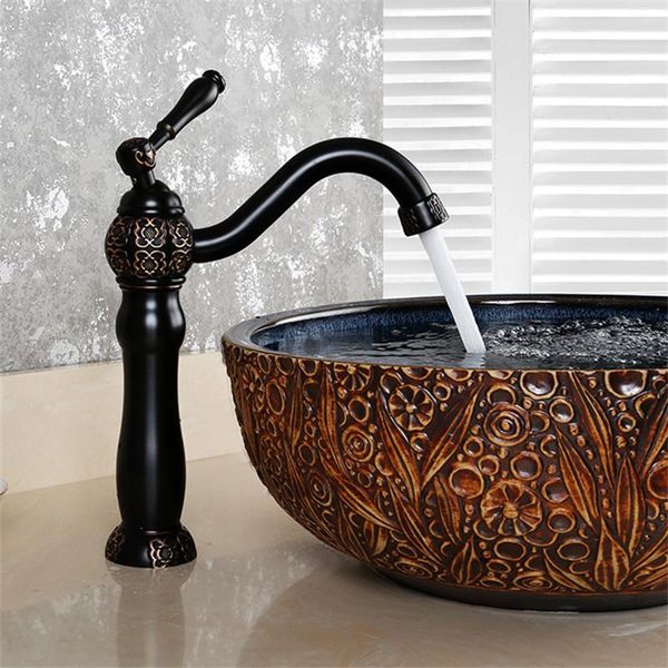 bathroom sink faucets basin faucet carved brass black oil brushed single handle cold mixer tap wash water
bathroom sink faucets basin faucet carved brass black oil brushed single handle cold mixer tap wash water