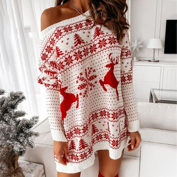 women's sweaters 2021 women christmas tree sweater dress autumn winter long sleeve off shoulder kniteed casual pullover jumper oversize, White;black
women's sweaters 2021 women christmas tree sweater dress autumn winter long sleeve off shoulder kniteed casual pullover jumper oversize, White;black