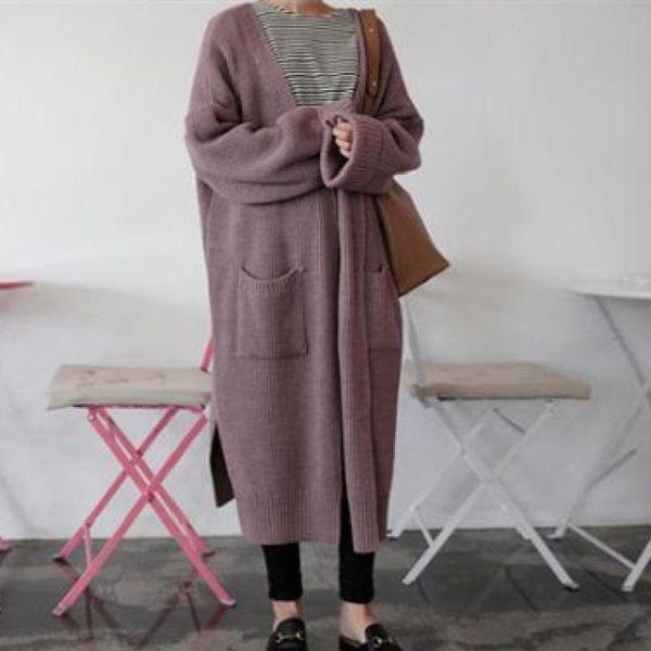 women's knits & tees qingwen autumn korean fashion retro solid color mid-length cardigan women harajuku loose knit sweater casual overs, White
women's knits & tees qingwen autumn korean fashion retro solid color mid-length cardigan women harajuku loose knit sweater casual overs, White