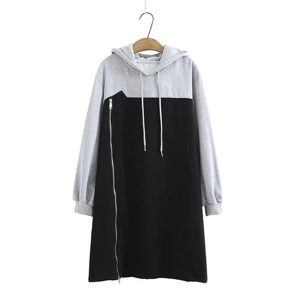 casual dresses plus size women's autumn and winter 2021 slim versatile stitching zipper velvet sweater, Black;gray
casual dresses plus size women's autumn and winter 2021 slim versatile stitching zipper velvet sweater, Black;gray