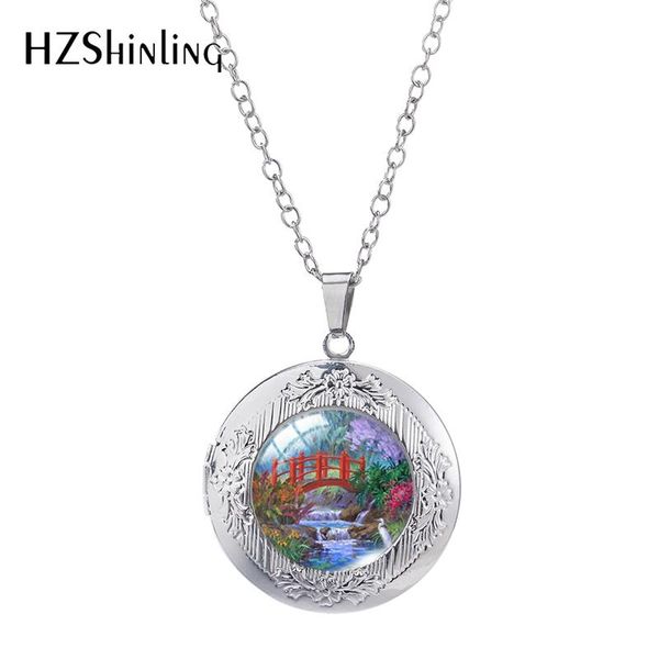 pendant necklaces 2021 arrival vintage vacation painting courtyard bridge seaside landscape glass cabochon round lockets, Silver
pendant necklaces 2021 arrival vintage vacation painting courtyard bridge seaside landscape glass cabochon round lockets, Silver