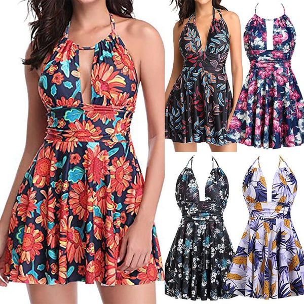 women's swimwear floral print one piece swimsuit dress 2021 push up women vintage retro bathing suits bodysuit beach wear monokini, White;black
women's swimwear floral print one piece swimsuit dress 2021 push up women vintage retro bathing suits bodysuit beach wear monokini, White;black