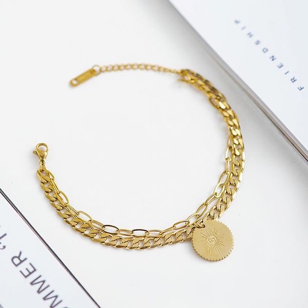 link chain stainless steel bracelet for women eye pendant bracelets coin fashion 2021 jewelry gift link,, Black
link chain stainless steel bracelet for women eye pendant bracelets coin fashion 2021 jewelry gift link,, Black