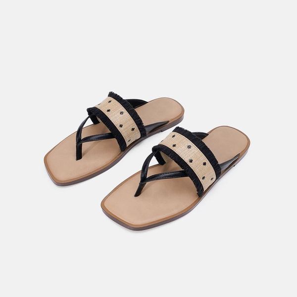 slippers 2021 summer flip flops shoes women fringe woven flats tassel with comfortable flat heel sandals home slides sandalias, Black
slippers 2021 summer flip flops shoes women fringe woven flats tassel with comfortable flat heel sandals home slides sandalias, Black